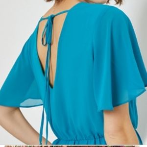 CES Femme Women's Chiffon Romper-Dress Teal Size Large